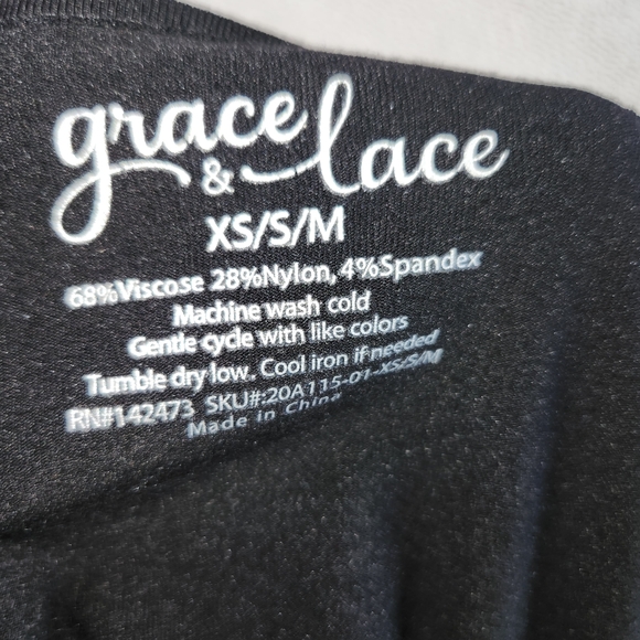 Grace & Lace long sleeve black cut out top - Picture 2 of 5